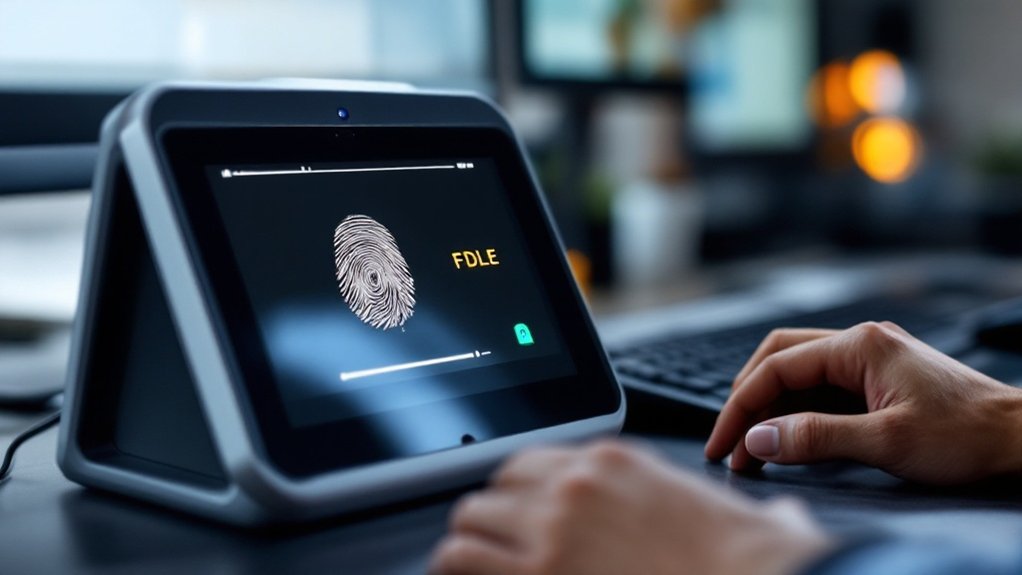 electronic fingerprint scanning process